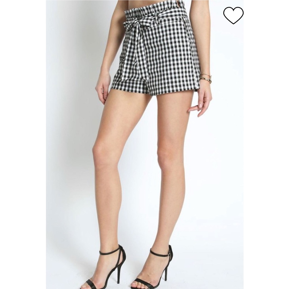 Olivaceous Gingham Shorts - Picture 3 of 13